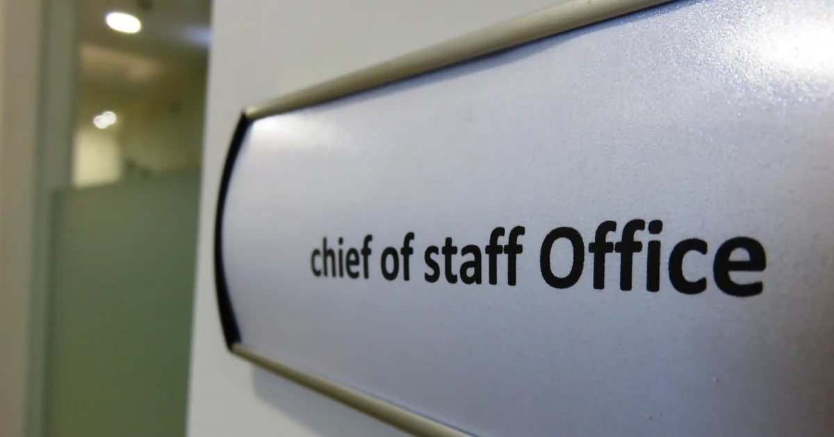 chief of staff office sign